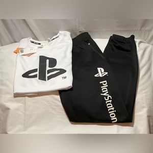 Boys H&M PlayStation Track Pants and Matching top. Top NWT.